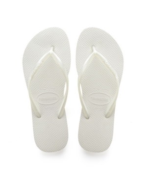 Shop Havaianas Women's Slim Flip-flop Sandals In White