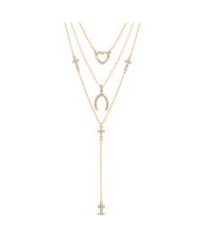 3-Row Layered Y-Necklace