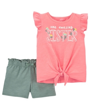 Carter's Baby Girls Sister Jersey Tee and Short Set 2 Pieces