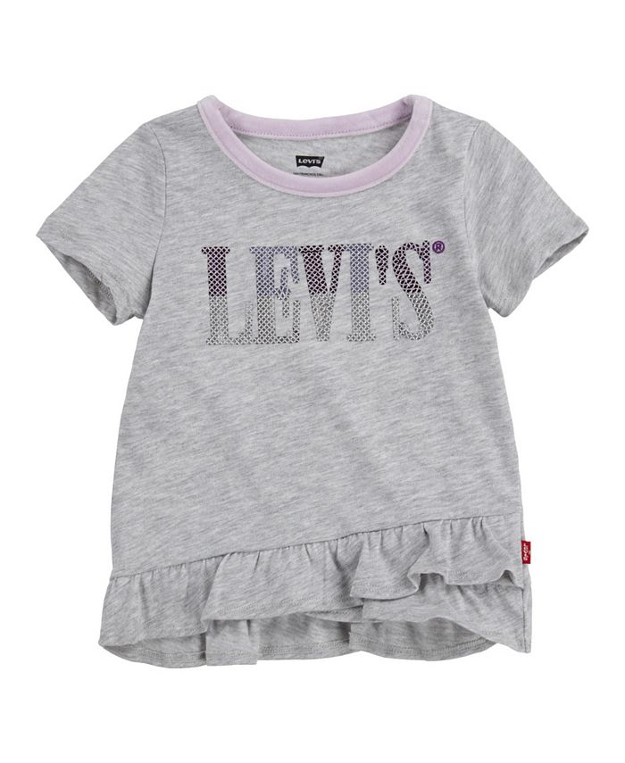 Levi's Little Girls Ruffle Hem Tunic T-shirt - Macy's