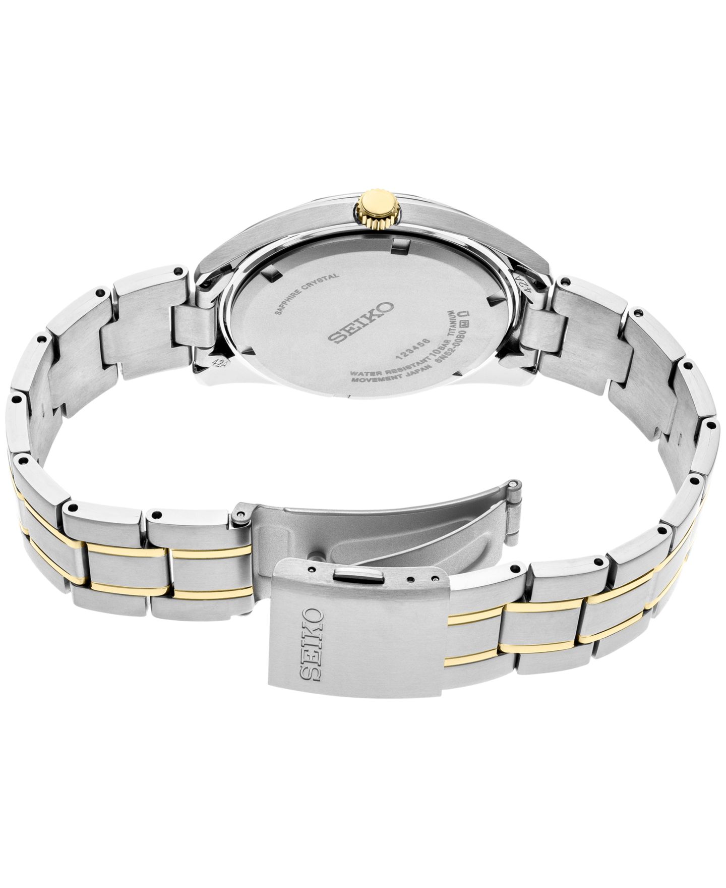 Мужские часы Seiko Essential Two-Tone Titanium Bracelet Watch 40mm — фото 3