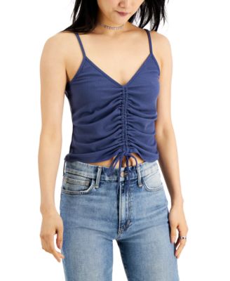 Love, Fire - Juniors' Ruched-Front Tank Top