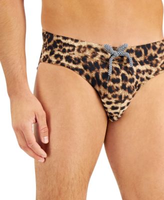 INC International Concepts INC Men's Cheetah-Print Brief Swimsuit