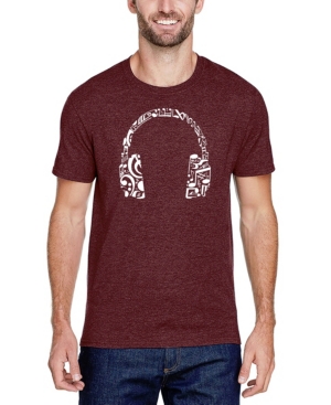 Men's Premium Blend Word Art Music Note Headphones T-shirt