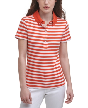 Tommy Hilfiger Striped Cotton Polo Shirt