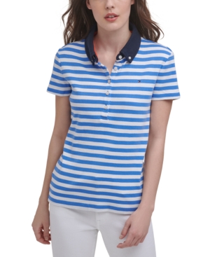 Tommy Hilfiger Striped Cotton Polo Shirt