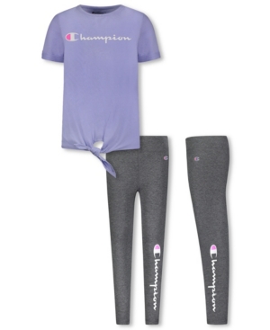 Toddler Girls Tie Front Tee and Legging Set