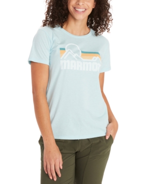 Marmot Coastal Graphic-print T-shirt In Corydalis Blue Heather