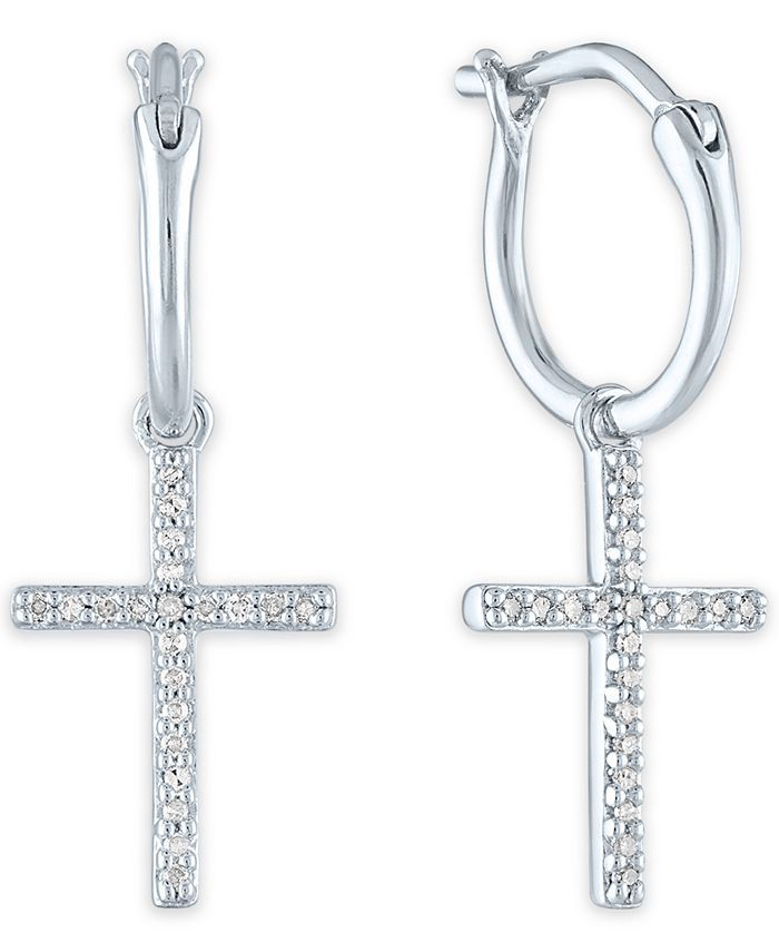 Macys cheap cross earrings