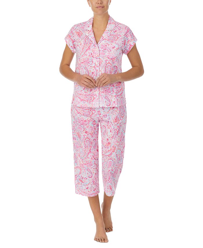 Lauren Ralph Lauren Printed Capri Pants Pajamas Set - Macy's