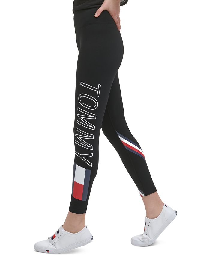 Tommy Hilfiger Tommy Hilfiger Women's Sport High Rise Logo 7/8 Length  Leggings - Macy's