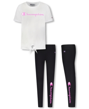 Toddler Girls Tie Front Tee and Legging Set