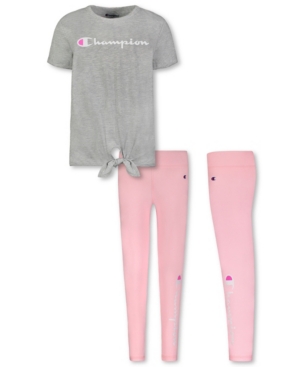 Little Girls Tie Front Tee and Legging Set