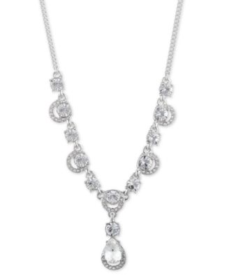 Givenchy - Rose Gold and Silk Crystal Y-Neck Necklace