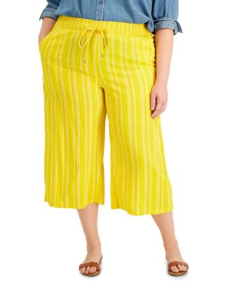 Style & Co - Plus Size Cropped Wide-Leg Pants