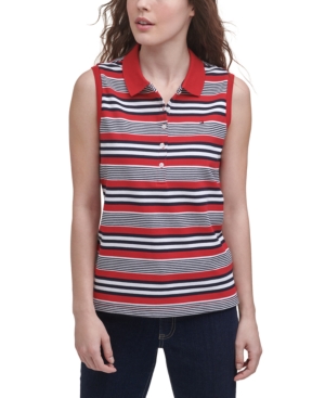 Tommy Hilfiger Striped Sleeveless Polo