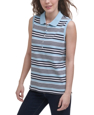 Tommy Hilfiger Striped Sleeveless Polo