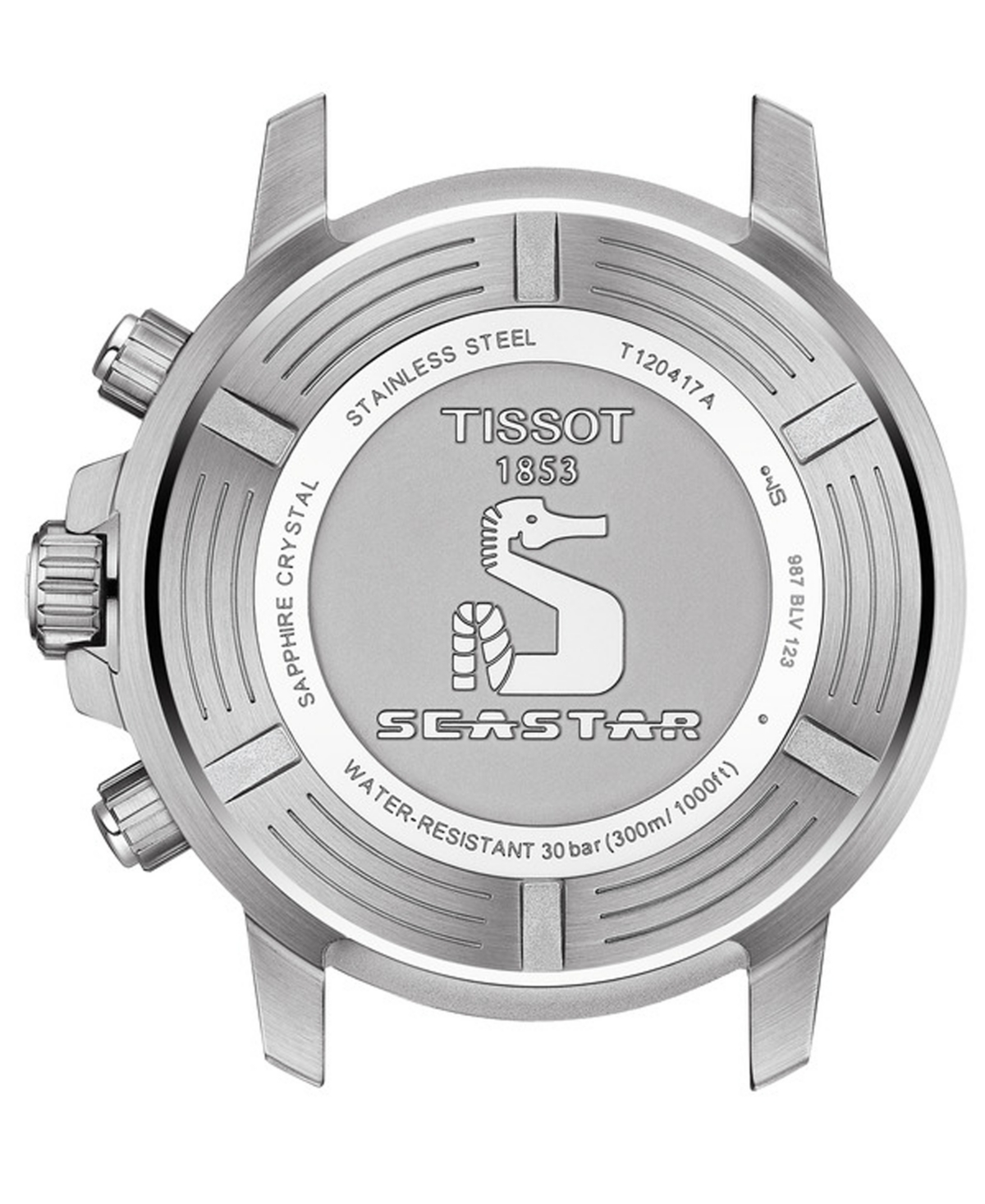 Shop Tissot Men's Swiss Chronograph Seastar 1000 Black Rubber Strap Watch 46mm