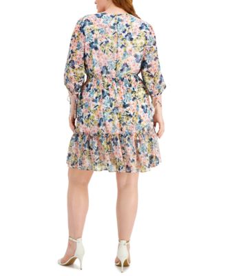 taylor floral print peasant dress