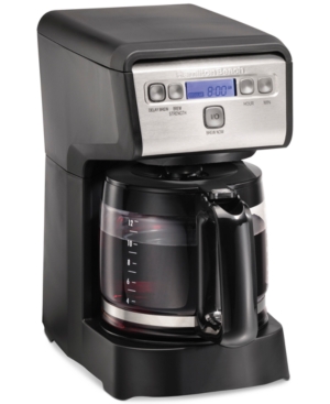 Hamilton Beach 12-cup Compact Programmable Coffee Maker In Black