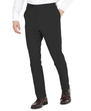 Shop Dkny Men's Modern-fit Stretch Suit Separate Pants In Black