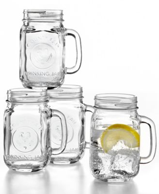 Libbey - The Cellar Glassware Set of 4 Mason Jar Mugs