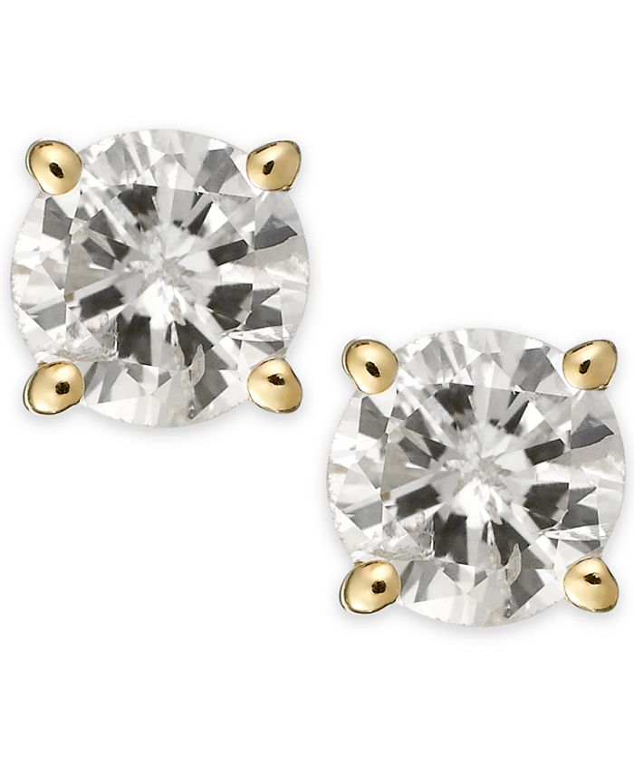 Macy's Diamond Stud Earrings (1/3 ct. t.w.) in 14k White or Yellow Gold
