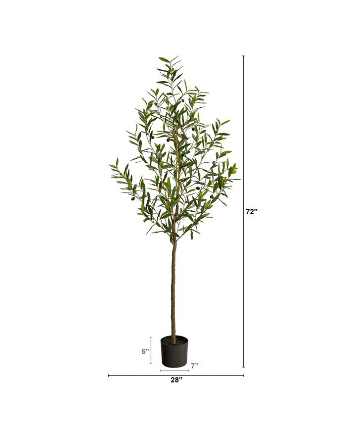 Nearly Natural 6' Olive Artificial Tree - Macy's