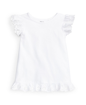 Toddler Girls Eyelet Jersey Top