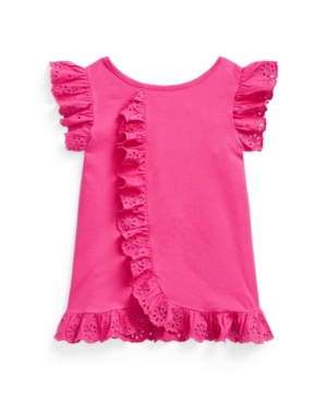 Toddler Girls Eyelet Jersey Top