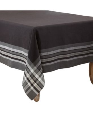 Striped Border Design Tablecloth, 70" x 70"