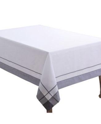 Casual Tablecloth with Banded Border Design, 72" x 54"