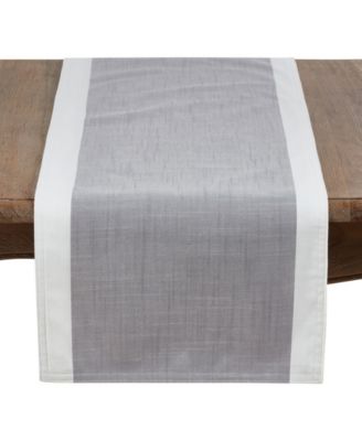 Table Runner with Banded Border, 72" x 16"
