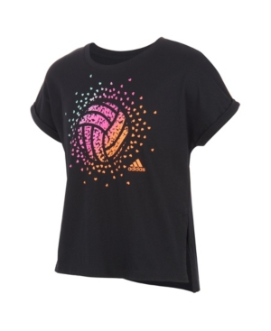 adidas Big Girls Short Sleeve Volleyball Dolman Waist Tee