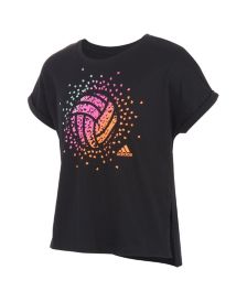 Big Girls Short Sleeve Volleyball Dolman Waist Tee