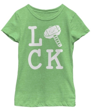 Big Girls Marvel God of Luck Short Sleeve T-shirt