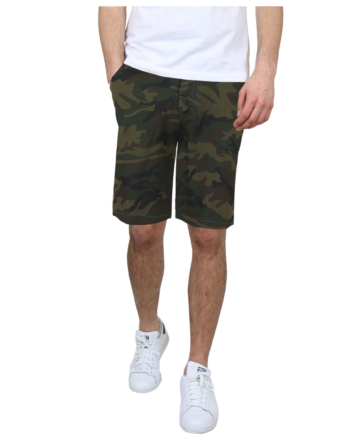 Galaxy By Harvic Men's 5-Pocket Flat-Front Slim-Fit Stretch Chino Shorts
