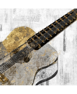 Classy Art Multimedia Acoustic Guitar Print Mixed Media Wall Art, 24" X 24" In Open Miscellaneous