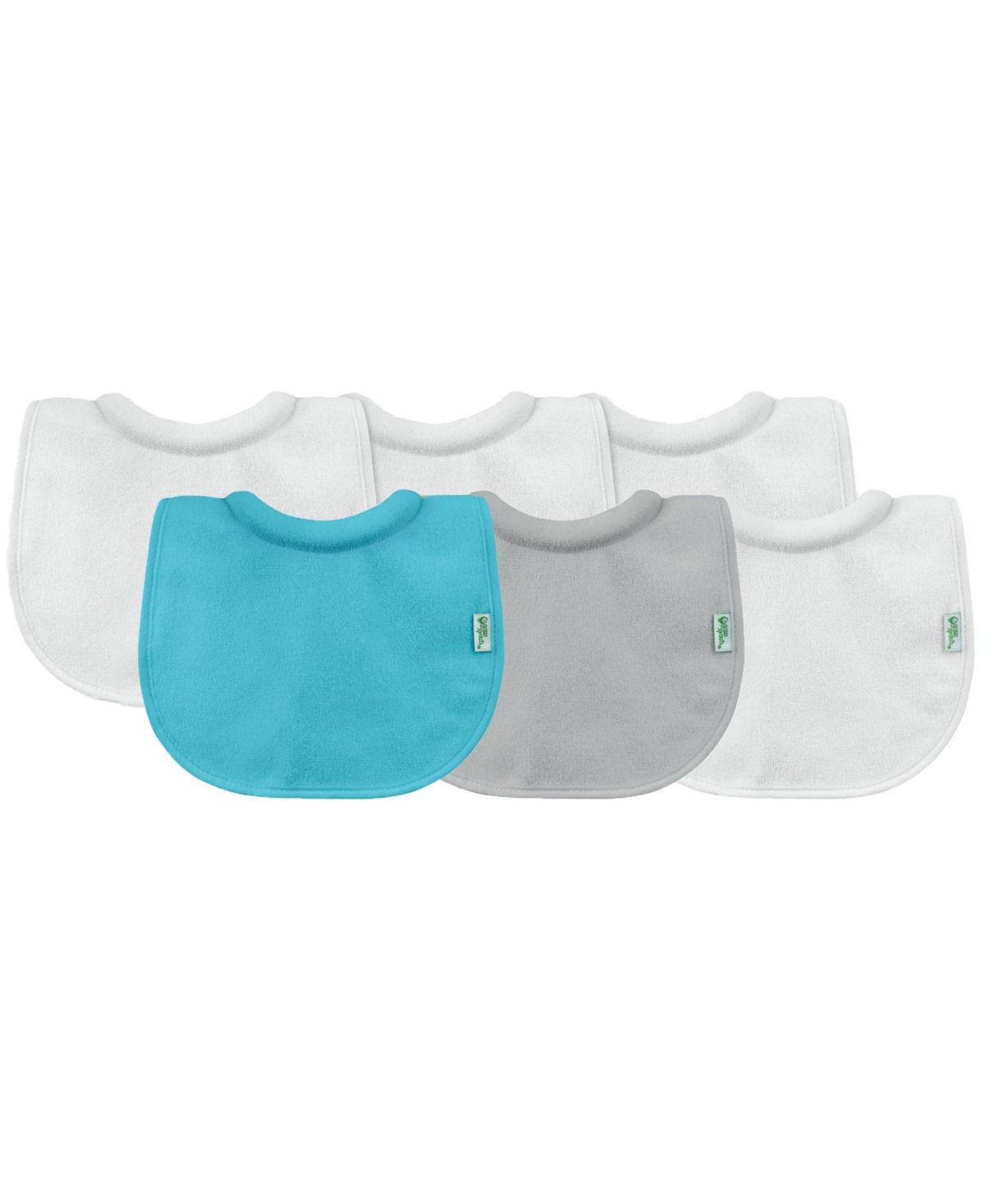 Green Sprouts Baby Boys and Girls 6-Pc. Stay-Dry Milk Catcher Bibs - White