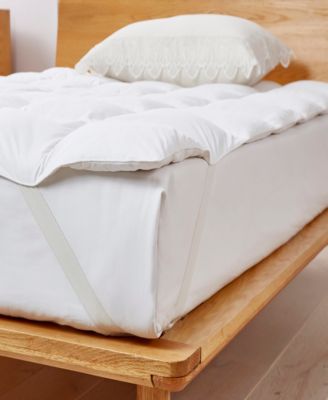 White Goose Feather & Down Fiber Featherbed, Twin