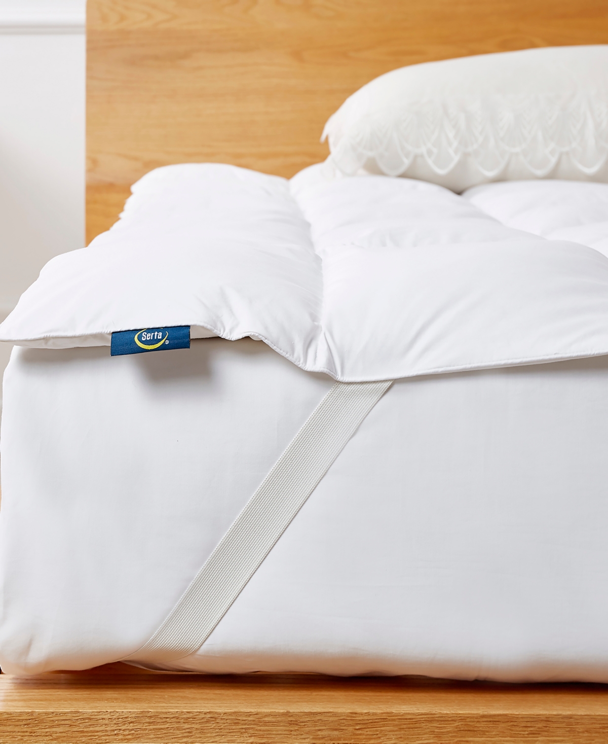 Serta White Goose Feather & Down Fiber Featherbed