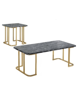 Shop Furniture Of America Soteriou 2-piece Coffee Table Set In Black