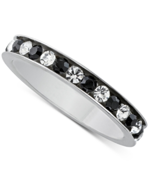 Giani Bernini Cubic Zirconia Band In Sterling Silver, Created For Macy's In Black