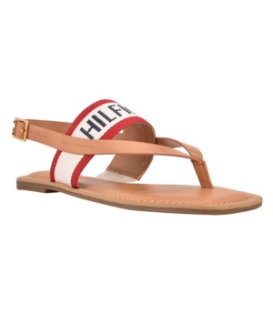 Tommy Hilfiger Women's Jujube Logo Thong Sandals Women's Shoes