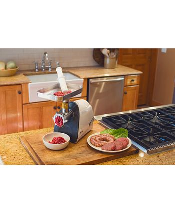 Weston 8 Heavy Duty Electric Meat Grinder and Sausage Stuffer, White