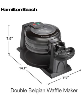 Nonstick Rotating Double Belgian Waffle Maker