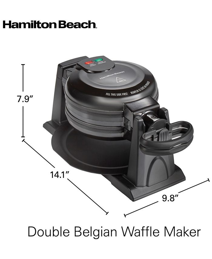 Hamilton Beach Nonstick Rotating Double Belgian Waffle Maker Macy's