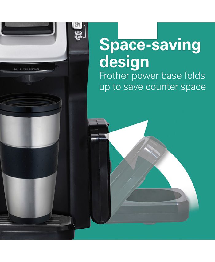 Hamilton Beach FlexBrew Dual Single Cup Coffee Maker with Milk Frother