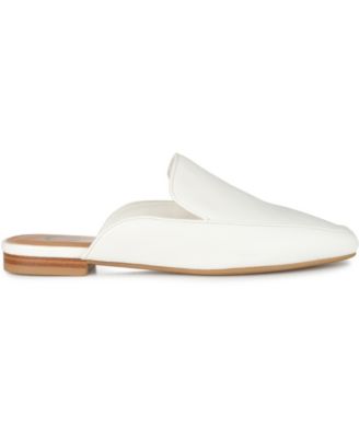 Women's Akza Wide Width Slip On Square Toe Mules Flats