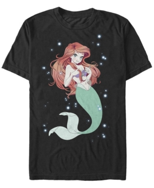 Fifth Sun Men's Anime Ariel Short Sleeve Crew T-shirt In Black
